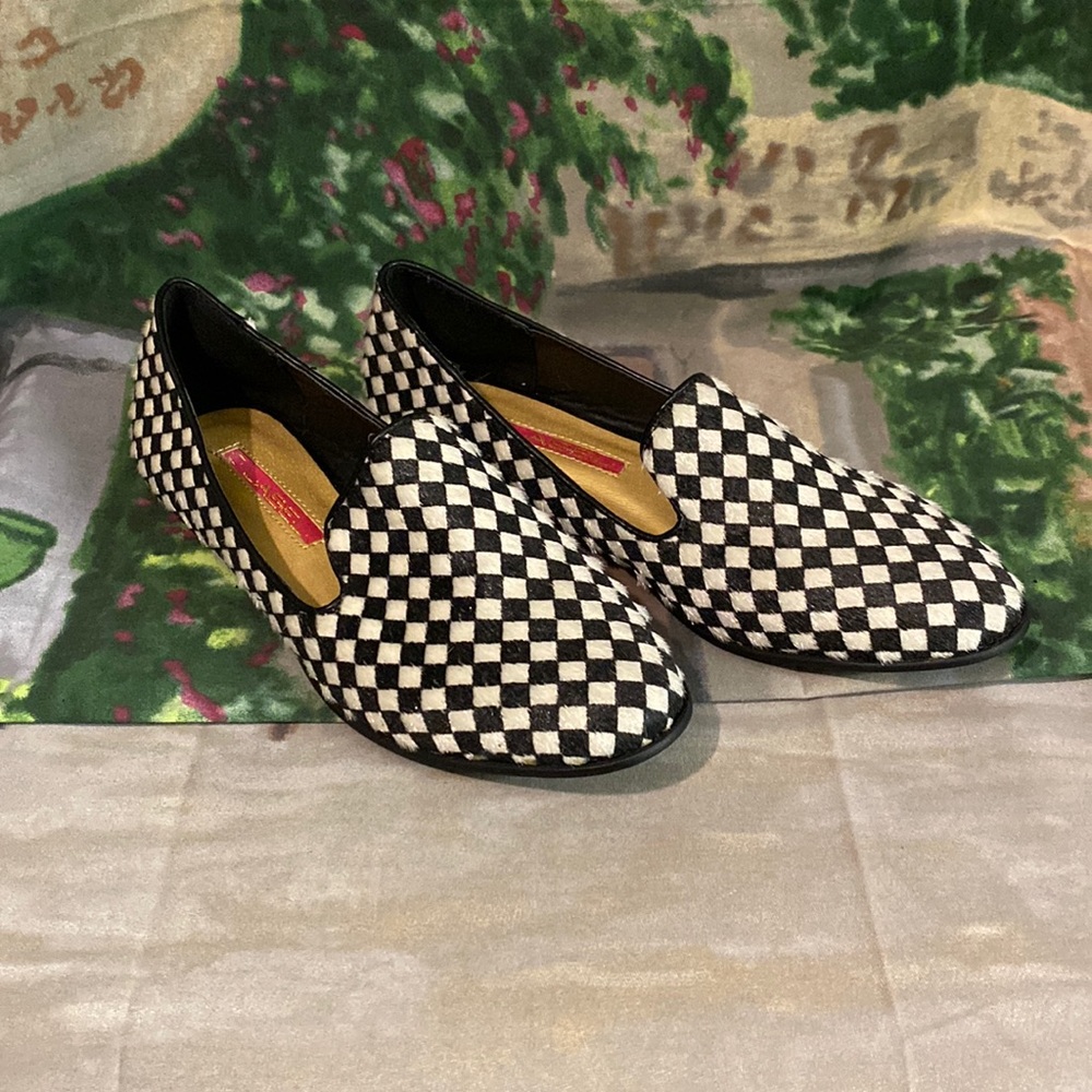 C Label checker board Sophie loafers